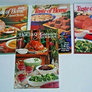 Taste of Home Annual Recipes Lot of 4 Cookbooks 1999 2000 -2001-2002